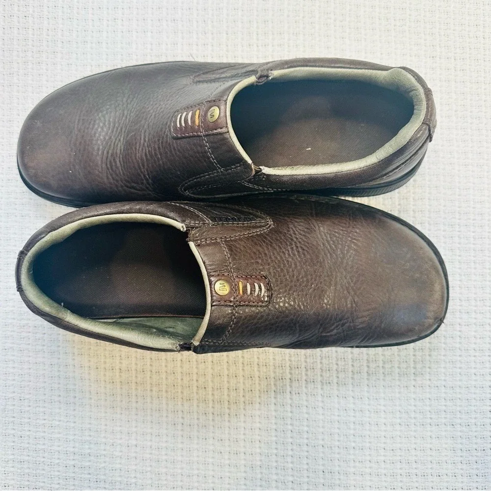 Merrell Shoes Slip On Loafers Mens US 11.5 Brown Leather Comfort Casual Shoes - Picture 6 of 10